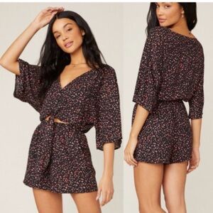 BB Dakota Black and Pink Romper